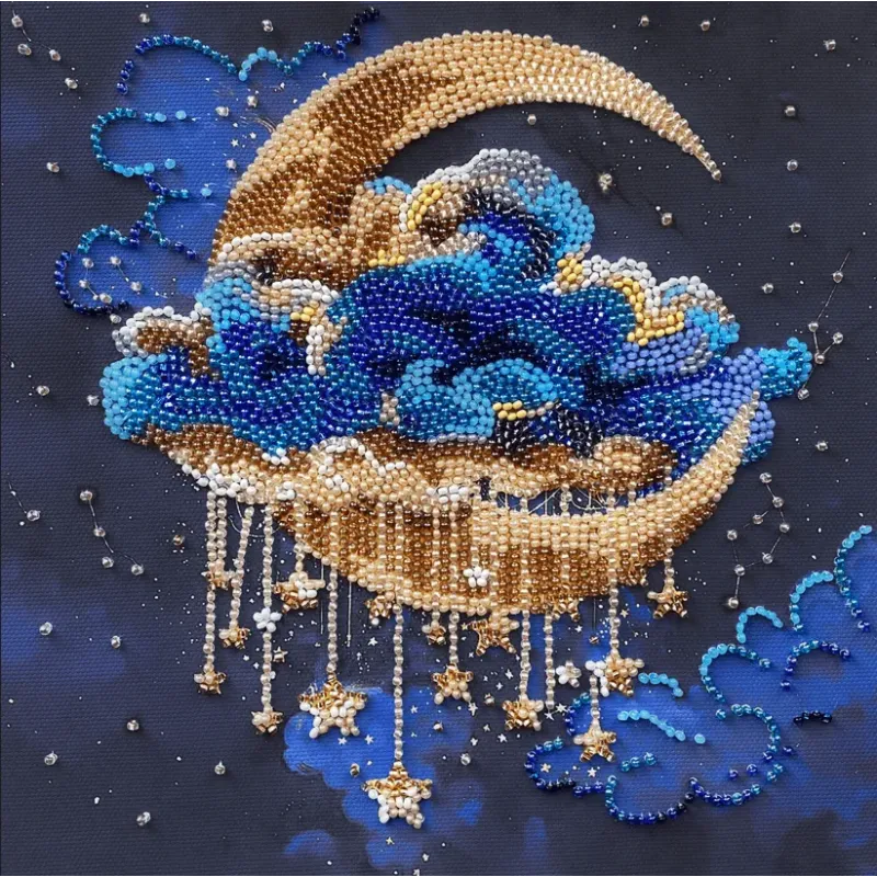 Mid-sized bead embroidery kit -Cradle of Stellar Dreams AAMB-138