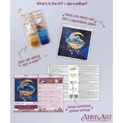 Mid-sized bead embroidery kit -Cradle of Stellar Dreams AAMB-138