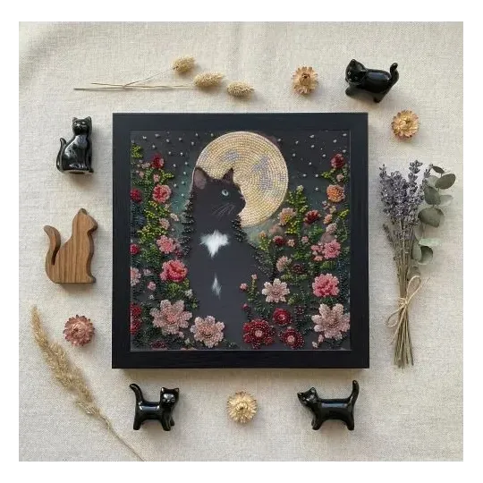 Mid-sized bead embroidery kit -Can’t Sleep AAMB-136