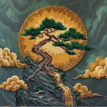 Mid-sized bead embroidery kit "Tree of Wisdom" 20х20 cm AAMB-134
