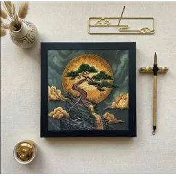 Mittelgroßes Perlenstickset "Baum der Weisheit" 20х20 cm AAMB-134