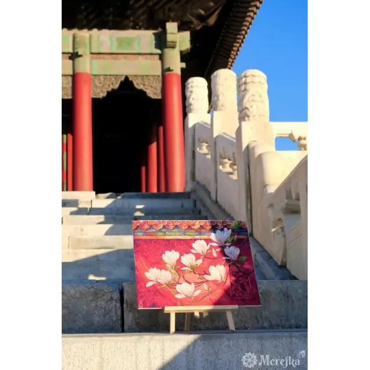 Siuvinėjimo kryželiu rinkinys "Magnolija" 38x32 cm SK292