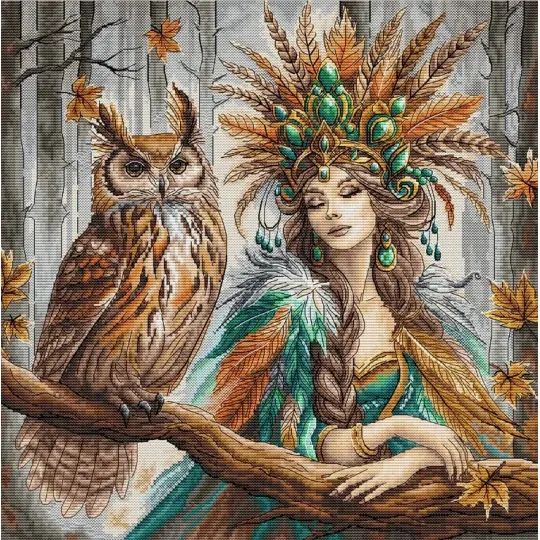 Kreuzstich-Set "Die Königin des Waldes" 31,75 x 31,75 cm AVA-P019