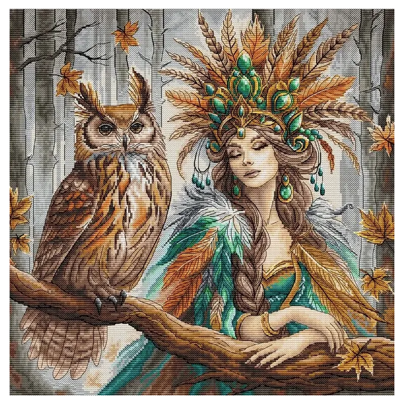 Kit de point de croix "La reine de la Forêt" 31.75 x 31.75 cm AVA-P019