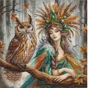 Kit de point de croix "La reine de la Forêt" 31.75 x 31.75 cm AVA-P019