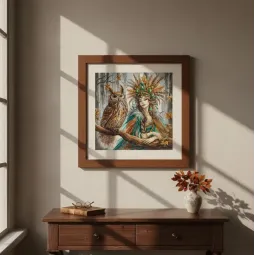 Kreuzstich-Set "Königin des Waldes" 31,75 x 31,75 cm AVA-P019