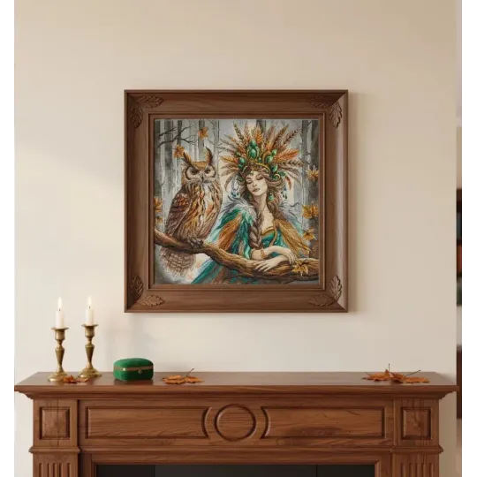 Cross stitch kit "The queen of the Forest" 31.75 x 31.75 cm AVA-P019