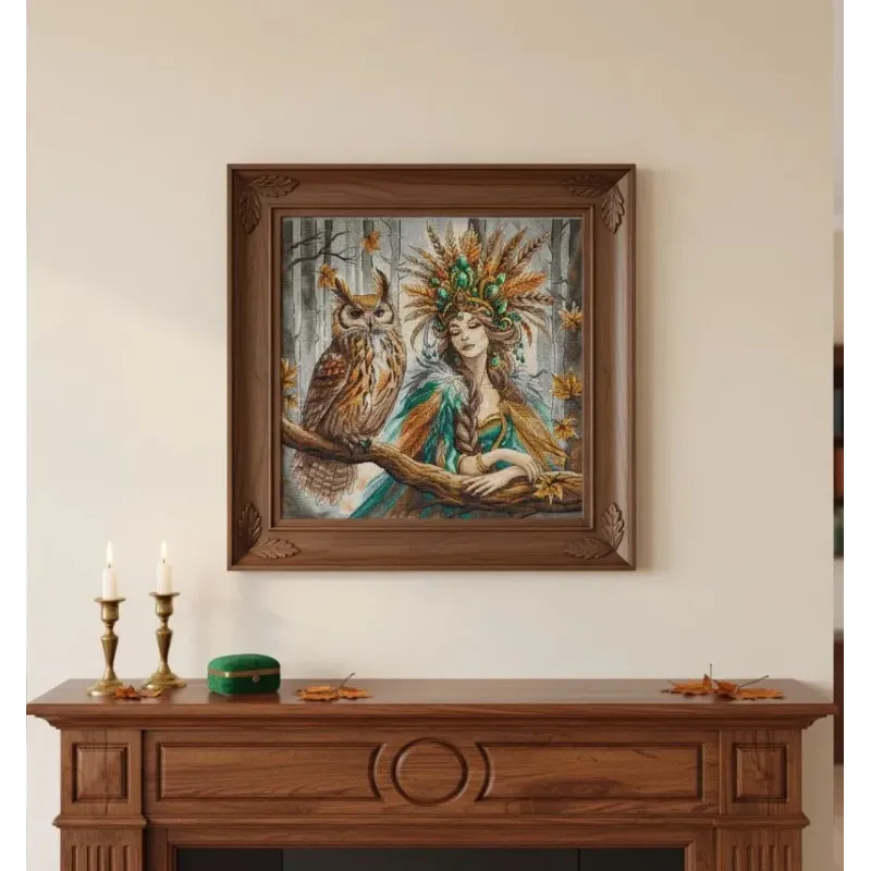 Ristin-kryželių rinkinys "Miško karalienė" 31.75 x 31.75 cm AVA-P019