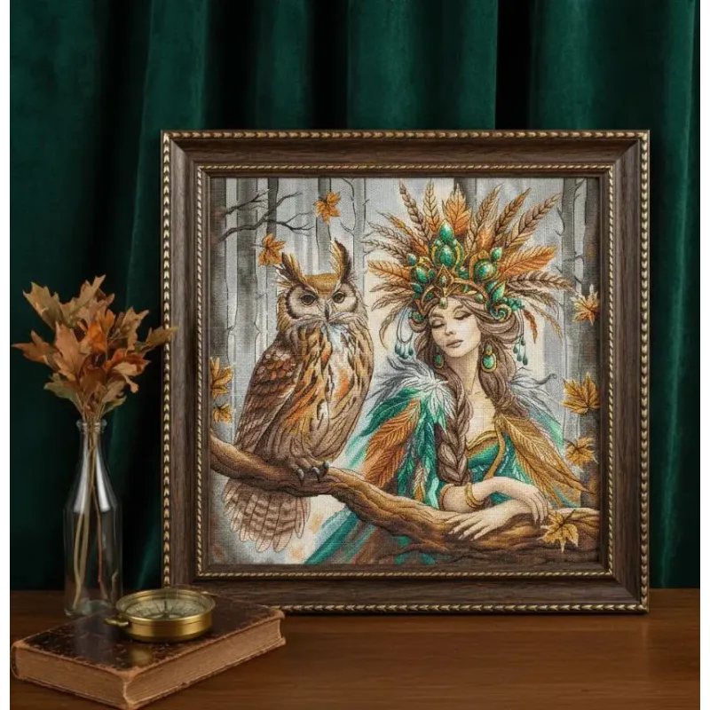 Kreuzstich-Set "Die Königin des Waldes" 31,75 x 31,75 cm AVA-P019