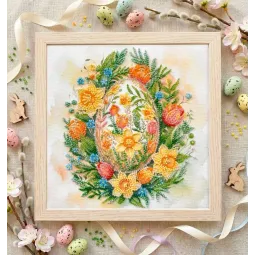 Mid-sized bead embroidery kit "Easter Symbol" 20 х 20 cm AAMB-135