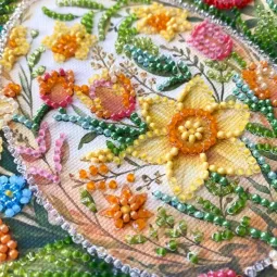 Mid-sized bead embroidery kit "Easter Symbol" 20 х 20 cm AAMB-135