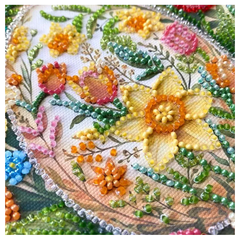 Mid-sized bead embroidery kit "Easter Symbol" 20 х 20 cm AAMB-135