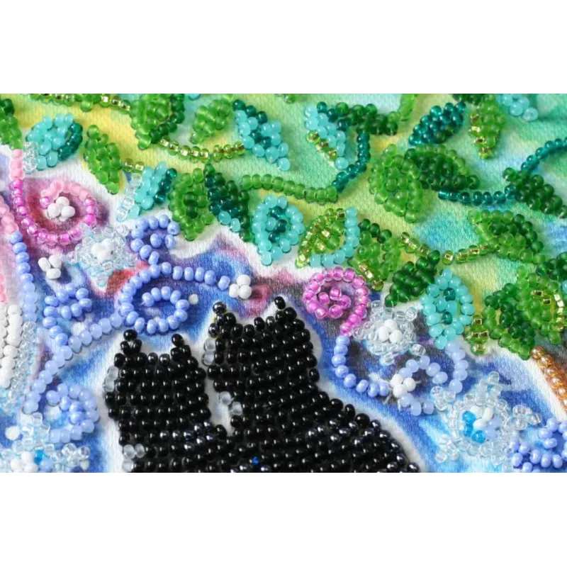 Mid-sized bead embroidery kit "Together forever" 20 х 20 cm AAMB-015