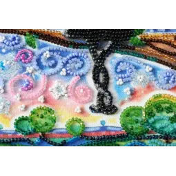 Mid-sized bead embroidery kit "Together forever" 20 х 20 cm AAMB-015