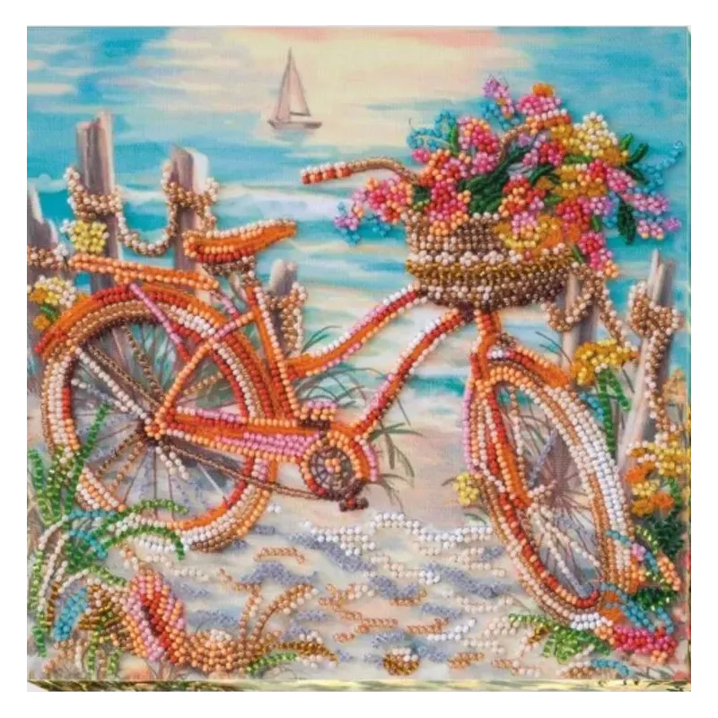 Vidutinio dydžio karoliukų siuvinėjimo rinkinys "Azure amžiuje" 20 x 20 cm AAMB-014