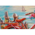 Mid-sized bead embroidery kit "At the age of the azure" 20 х 20 cm AAMB-014