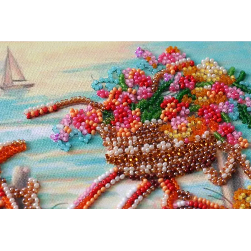 Mid-sized bead embroidery kit -At the age of the azure AAMB-014
