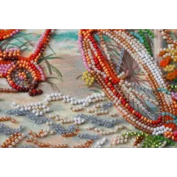 Mid-sized bead embroidery kit -At the age of the azure AAMB-014
