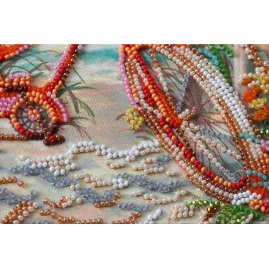 Mid-sized bead embroidery kit "At the age of the azure" 20 х 20 cm AAMB-014