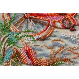 Mid-sized bead embroidery kit "At the age of the azure" 20 х 20 cm AAMB-014