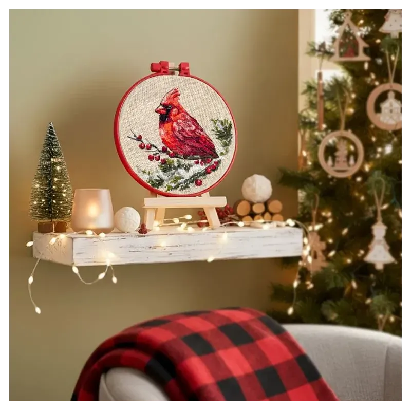 Cross-stitch kits -Winter Cardinal AAHM-096