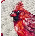 Cross stitch kit "Winter Cardinal" 15 х 15 cm AAHM-096