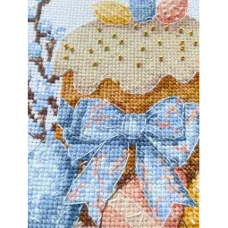 Kryželių siuvinėjimo rinkinys "Velykų diena" 15 x 15 cm AAHM-095