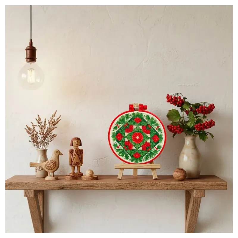 Cross stitch kit "Traditional motif" 15 х 15 cm AAHM-094