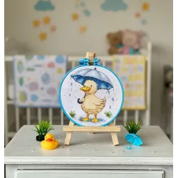 Siuvinėjimo rinkinys "Ančiuko pasivaikščiojimas" 15 x 15 cm AAHM-093