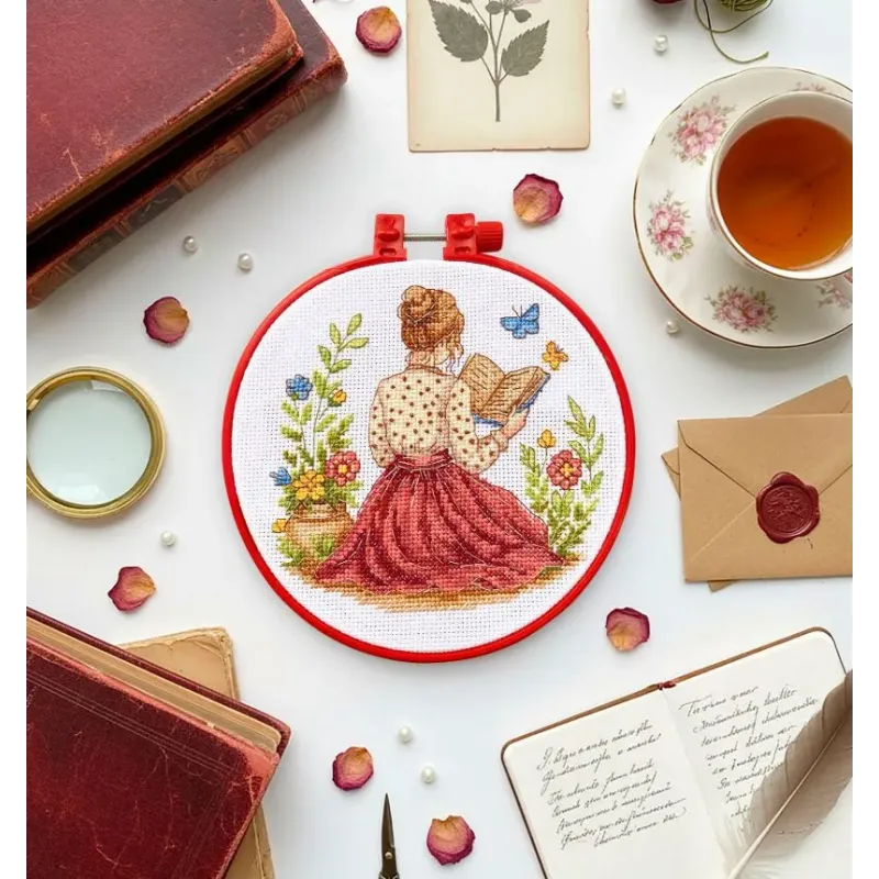 Kreuzstich-Set "Unvollendete Geschichte" 15 x 15 cm AAHM-092