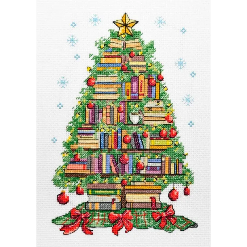 Kreuzstich-Set "Leser-Weihnachtsbaum" 14 x 22 cm AAH-315
