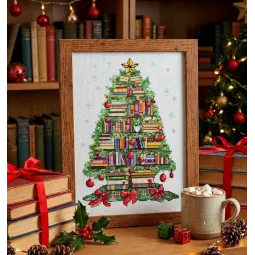 Cross stitch kit "Reader's Christmas tree" 14 х 22 cm AAH-315