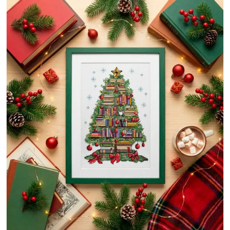 Cross stitch kit "Reader's Christmas tree" 14 х 22 cm AAH-315