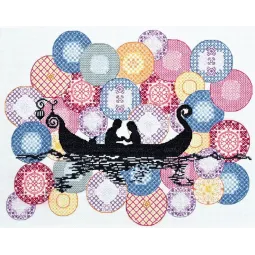 Kryželiu siuvinėjimo rinkinys "Valtis" 40 x 30 cm AAH-041