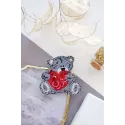 Decoration "Bear in love" 6.5 х 6.5 cm AAD-056