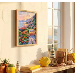 Pagrindinė karoliukų siuvinėjimo rinkinys "Sutemos virš jūros" 23 x 34 cm AAB-968