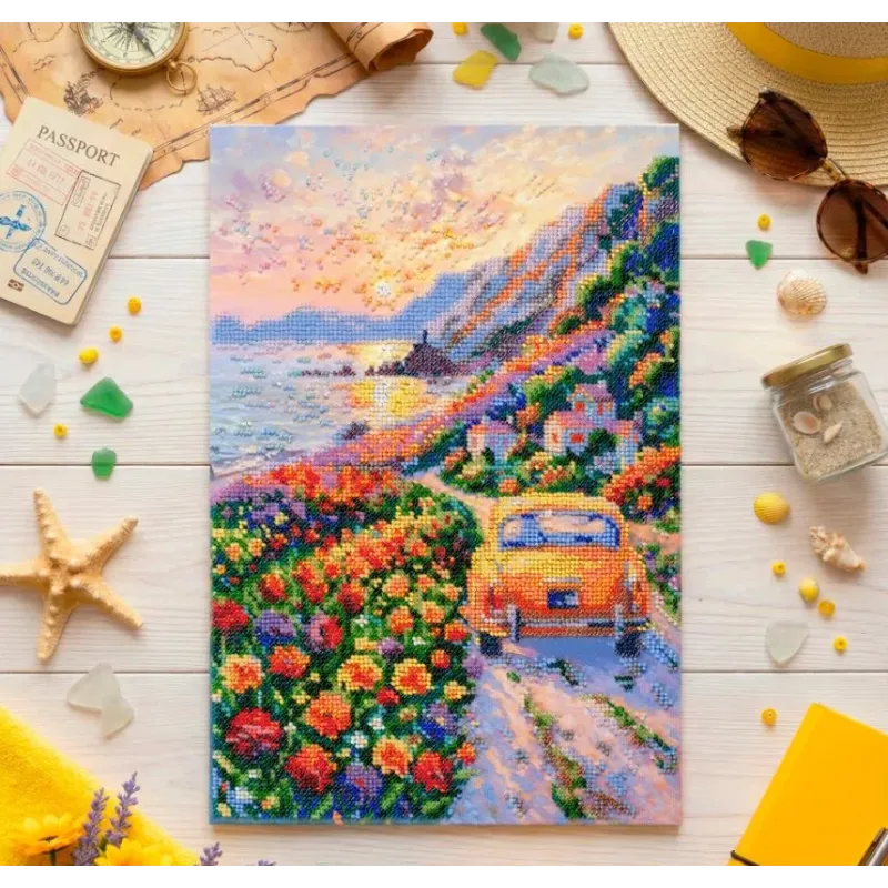 Hauptstickset für Perlen "Zwielicht über dem Meer" 23 x 34 cm AAB-968