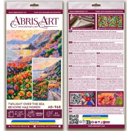 Pagrindinė karoliukų siuvinėjimo rinkinys "Sutemos virš jūros" 23 x 34 cm AAB-968