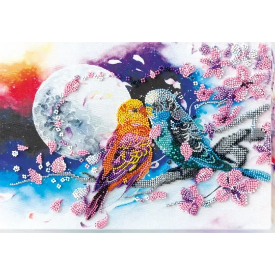 Pagrindinis karoliukų siuvinėjimo rinkinys "Neišskiriami" 29 x 20 cm AAB-639