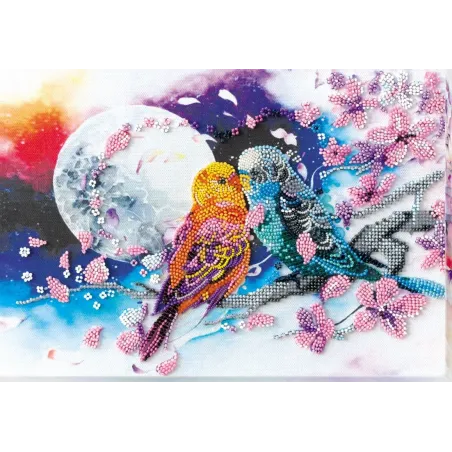 Основной набор для вышивки бисером "Неразлучники" 29 х 20 см AAB-639