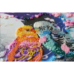 Основной набор для вышивки бисером "Неразлучники" 29 х 20 см AAB-639