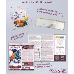 Pagrindinis karoliukų siuvinėjimo rinkinys "Neišskiriami" 29 x 20 cm AAB-639