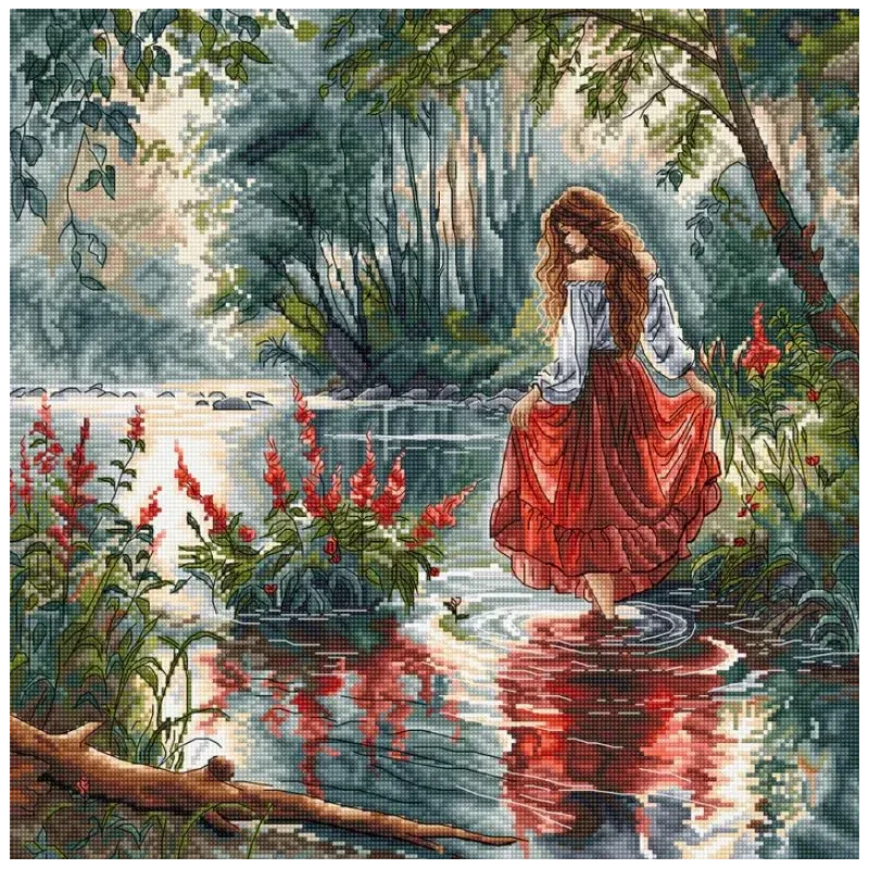 Siuvinėjimo kryželiu rinkinys „Miško paslaptis“ 31,75 x 31,75 cm AVA-P041