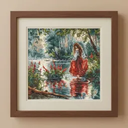 Siuvinėjimo kryželiu rinkinys „Miško paslaptis“ 31,75 x 31,75 cm AVA-P041