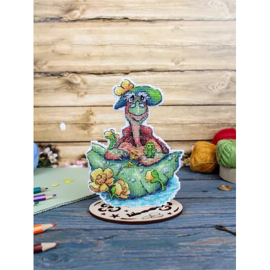 Cross stitch kit "Tortilla the Turtle" 14x11 cm SR-1189