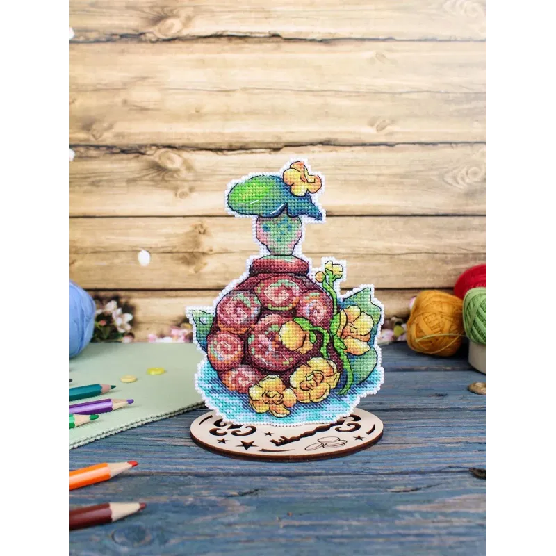 Cross stitch kit "Tortilla the Turtle" 14x11 cm SR-1189