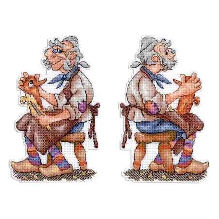 Набор для вышивания крестом "Папа Карло" 17x10 см SR-1177