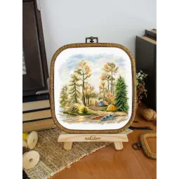 Kreuzstich-Set "Im Kiefernwald" 15x16 cm SNV-954