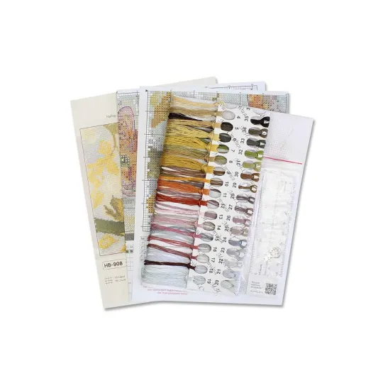 Kit de point de croix "Chat roux duveteux" SNV-908