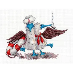 Cross stitch kit "Happy Sailors" 14x17 cm SNV-896